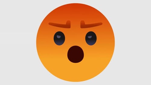 Animated Angry Emoji Expression Loop
