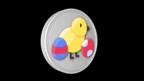 3D-Animationsschleife mit Osterhuhn