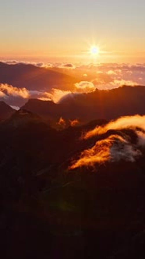 Aerial View at Pico Ruivo Madeira Portugal