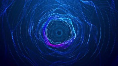 Abstract Digital Particle Wave Background Loop