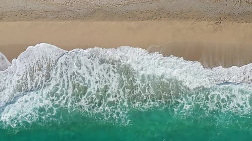 Scenery Sea Waves Crashing on the Beach