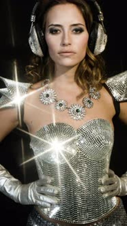 Dancer in Sparkle Costume Vertical