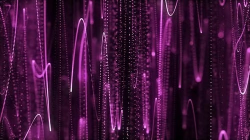 Abstract dot particle up down wavy motion background.