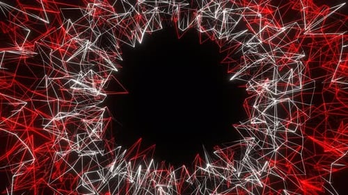 Red And White Structures Moving Background Vj Loop In 4K