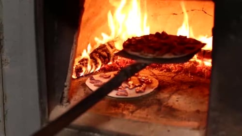 Wood Fired Pizza in Brick Oven