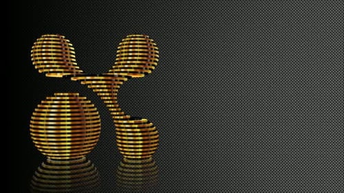 Animated Golden Abstract Twisting Sphere Background