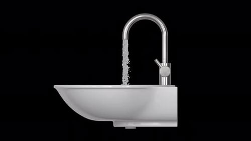 Running Water From The Faucet