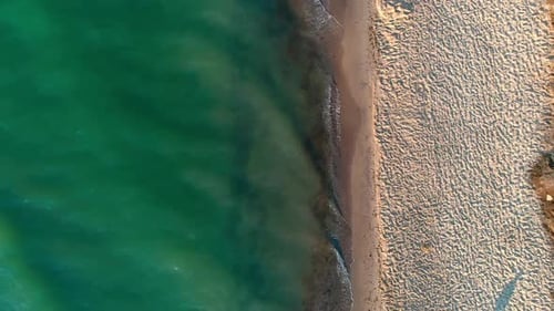 Aerial view of beautiful sea landscapes. Ocean coast in drone view.