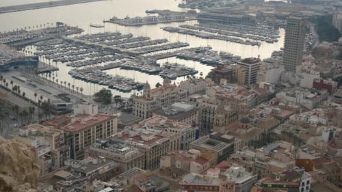 View From Santa Barbara Castle Overlooking Alicante City
