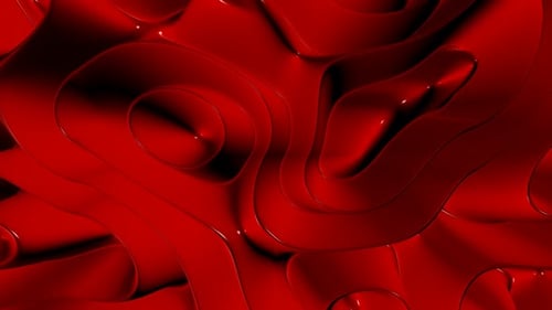 Abstract Red Liquid Wave Flowing Background Loop