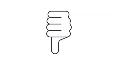 Animated Thumbs Down Line Icon