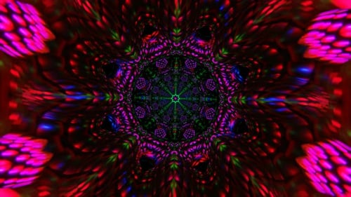 Nahtlose abstrakte Videoloop mit geometrischen Stroboskopmustern in Bewegung