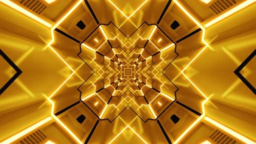 Neon Endless Tunnel Loop