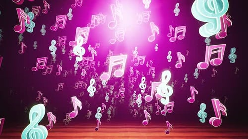 Notas musicales rosas