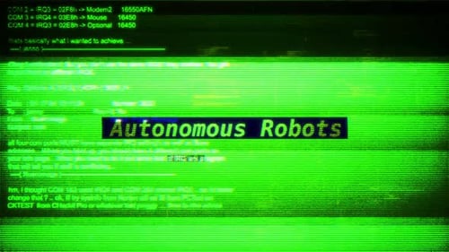 Retro Glitch Computer Screen Text Reveal