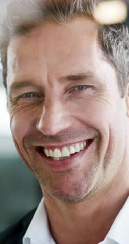 Businessman, face and pride with ambition for corporate development or improvement in office