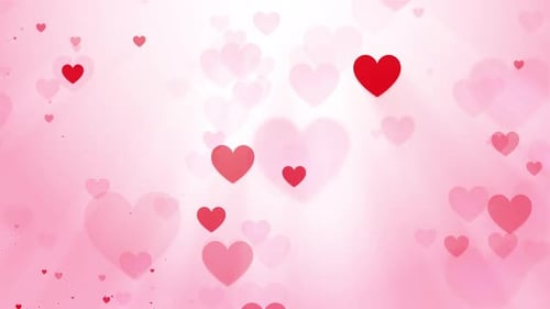 Valentines Hearts Background Loop