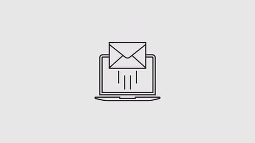 Hand-Drawn Email Send Icon Animation