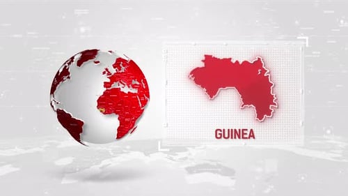 Global Earth Map Animation with Country Highlight and Data Display