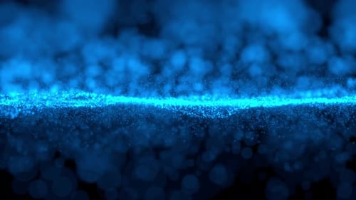 Abstract Blue Digital Particle Stream Loop Background