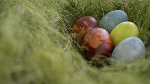 Five Easter Eggs In a Basket
