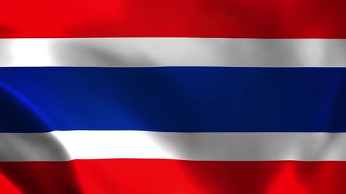 Dynamic Waving Flag of Thailand Animation