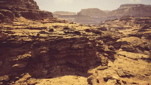 Solo Artistic Setting Portraying Moody Canyon at Twilight Hours