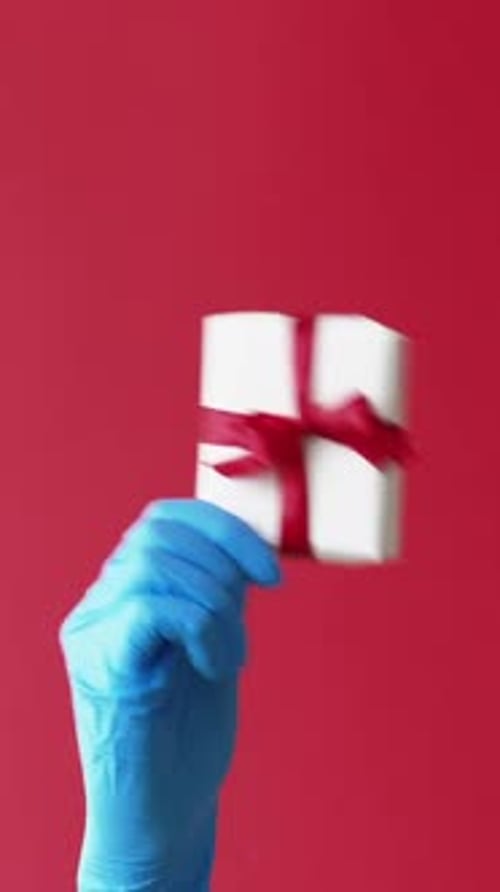 Vertical Valentine Day Present Quarantine Surprise