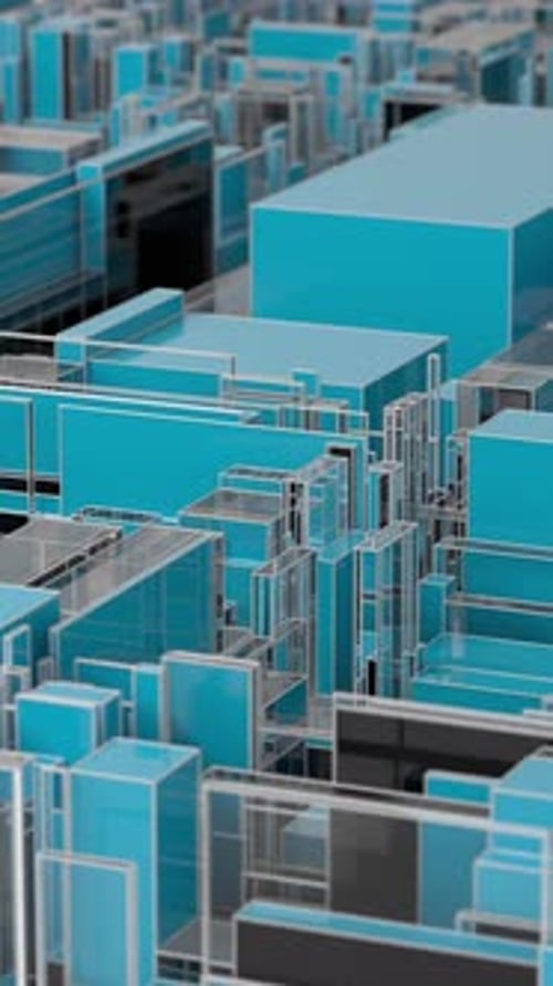 Animated 3D Geometric Loop Background