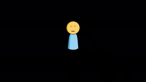 Animated Flat Design Speaking Person Emoji