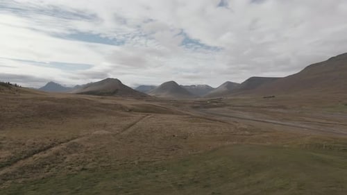 Aerial View of Beautiful Rolling Hills and Mountains
