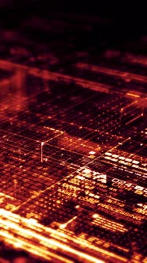 Futuristic Screen Display Data Matrix Simulation Background 14