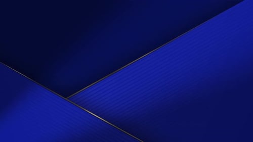Abstract Geometric Blue Background with Golden Lines
