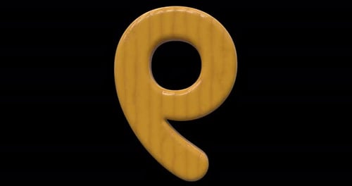 3D Number 9 360 Loop Alpha Channel 4K