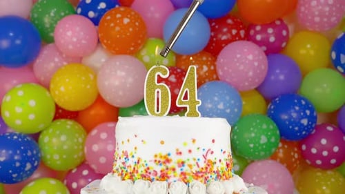 Candles in the Form of Numbers on the Birthday Cake