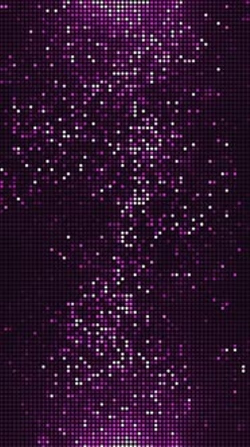 Vertical Glittering Purple Pixel Grid Loop Background