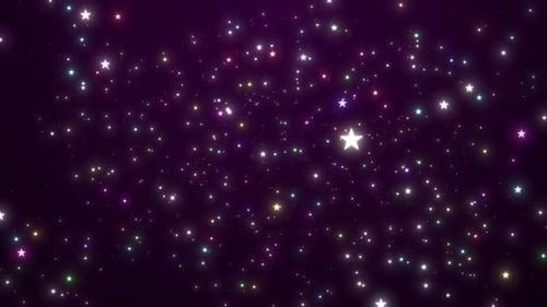Colorful Twinkling Stars Seamless Loop Background Animation