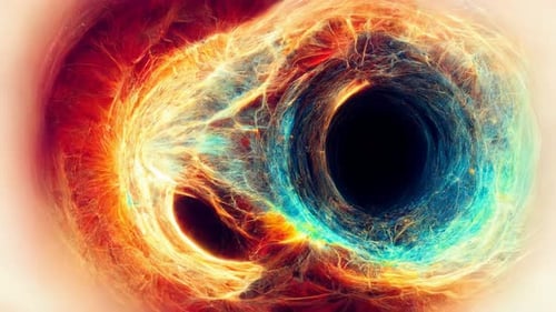 Abstract Cosmic Energy Wormhole Loop Background Animation