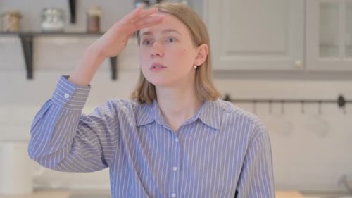 Portrait of Young Woman Searching for Opportunity