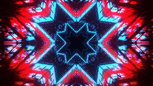 Red And Blue Cross Type Strobe Background Vj Loop In 4K