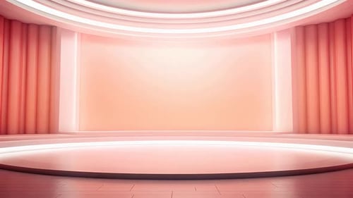 podium Futuristic showcase with platform for product displaying. Empty modern stage display