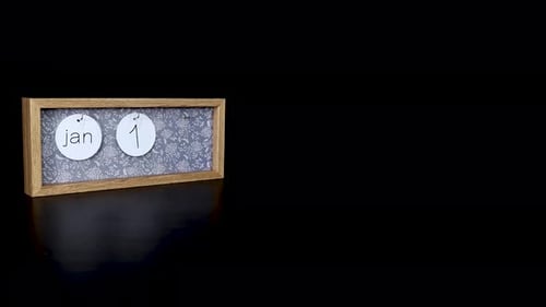 A wooden calendar block showing the date January 24th
