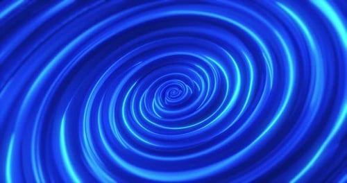 Spiralrotation, abstrakter Technologie-Hintergrund mit rotierenden leuchtenden Neonkreisen