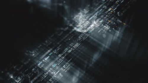 Futuristic Screen Display Data Matrix Simulation Background 32