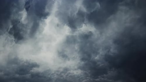 4k thunderstorm, moving cumulonimbus clouds