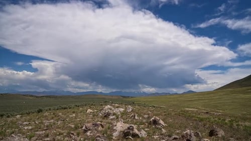 Storm clouds building in the sky over the Utah wilderness