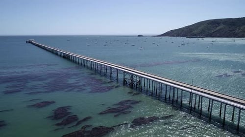 Long Pier With No Cars Or People