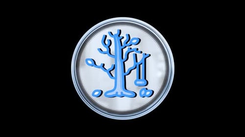 Tree Icon 3D Loop Alpha V4