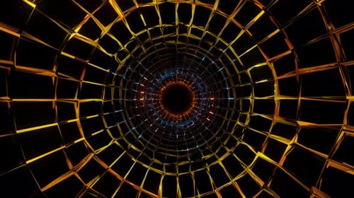 Abstract Geometric Grid Tunnel Loop Background