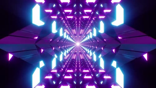 Neonlicht-Pyramidenfliesentunnel